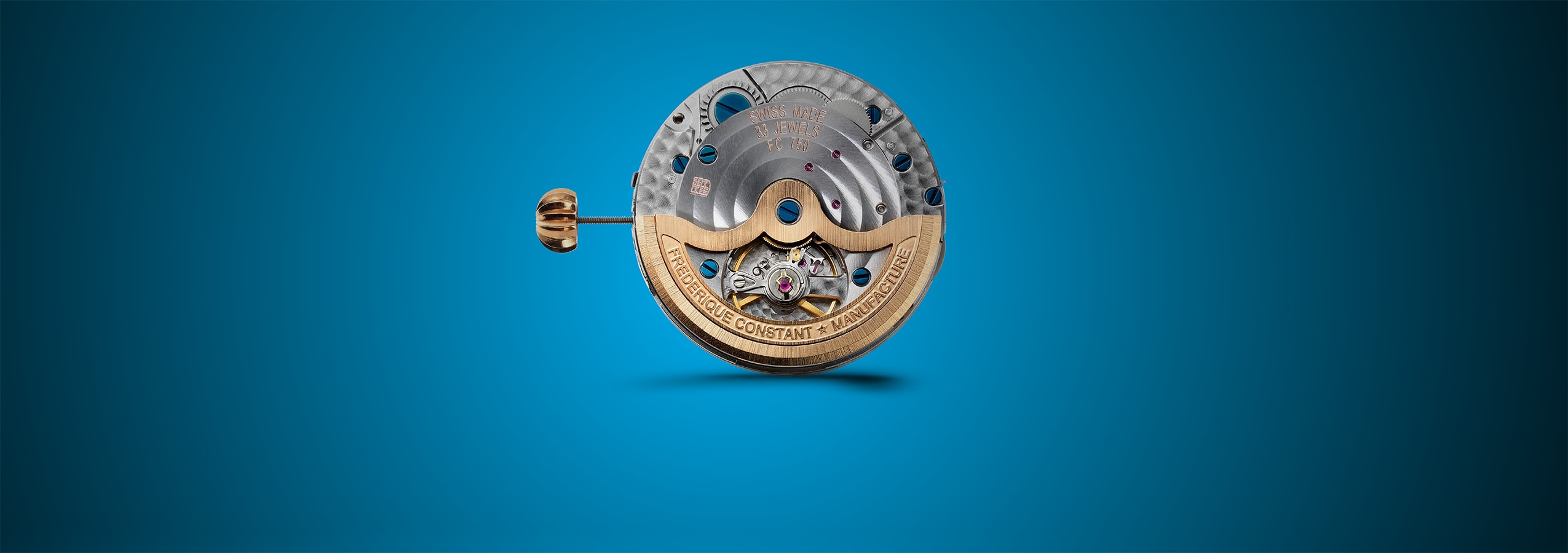 The mechanical part of the FC-750 is an in-house automatic caliber with date, set by the crown at 3 o’clock